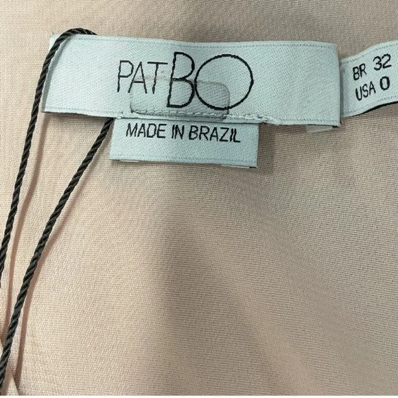 NWT PatBO Peach Floral Midi Ruffle Dress (0) - Picture 6 of 9